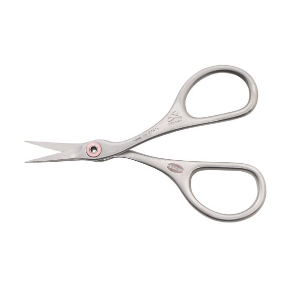 PREMAX Stickschere Ringlock Carbon-Chrom gebogen (9,5 cm/ satiniert)