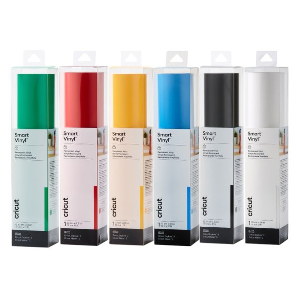 Cricut Smart Vinyl Plotterfolie matt (33 cm x 3,6 m/ selbstklebend/ versch. Farben)