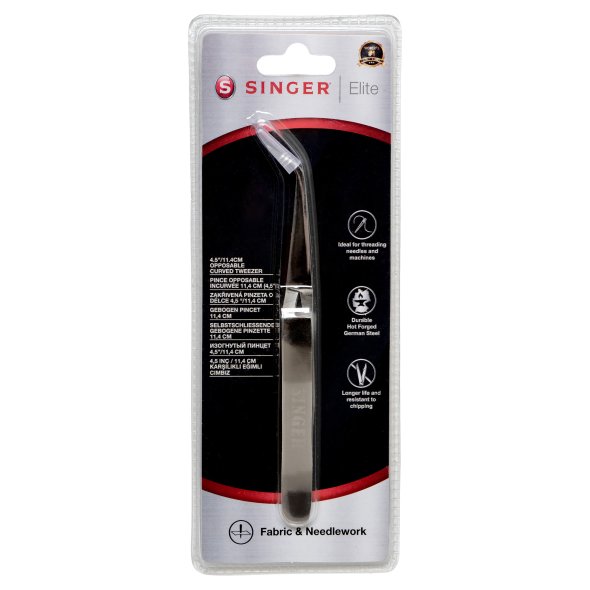 Singer Elite gebogene Pinzette (11,4 cm/ 4,5")