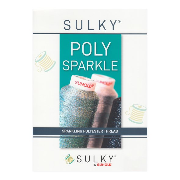 Poly Sparkle - Farbkarte - mit echtem Garn gewickelt