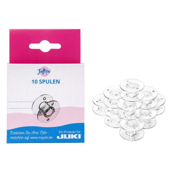 Juki Spulen für Juki DX, NX, G, H Serie (20 x 11 mm/ transparent/ 10 Stk.)