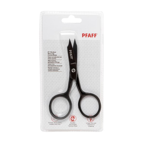 Pfaff gebogene Stickschere Mikrospitze (10,2 cm/ 4"/ schwarz)
