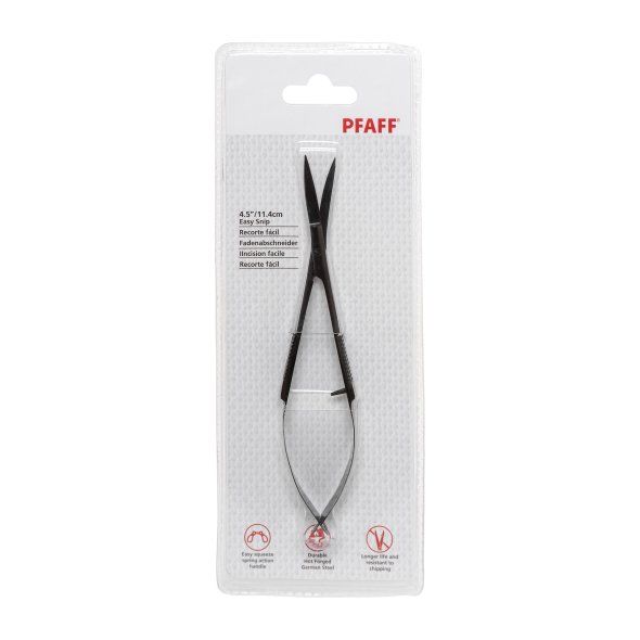 Pfaff gebogene Pinzettenschere (11,4 cm/ 4,5"/ schwarz)