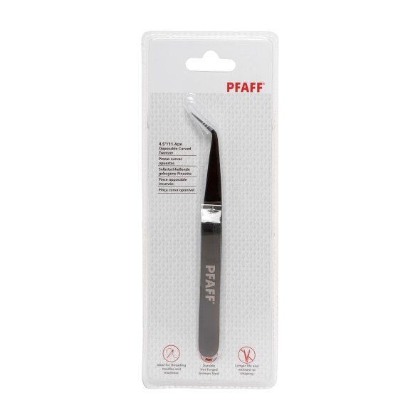 Pfaff gebogene Pinzette (11,4 cm/ 4,5"/ schwarz)