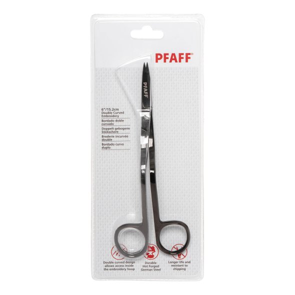 Pfaff doppelt gebogene Stickschere (15,2 cm/ 6"/ schwarz)