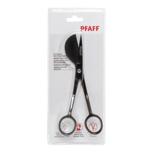 Pfaff Applikationsschere Linkshänder (15,2 cm/ 6"/ schwarz)