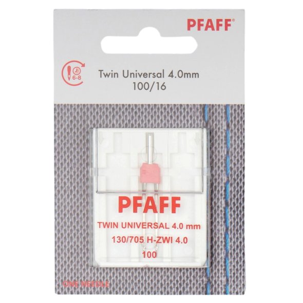 Pfaff Zwillingsnadel Stärke 100/ 4 mm/ System 130/ 705H-ZWI/ 1 Nadel