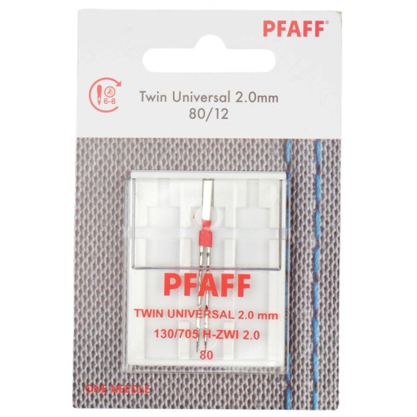 Pfaff Universal-Zwillingsnadel Stärke 80/ 2 mm/ System 130/ 705H-ZWI/ 1 Nadel