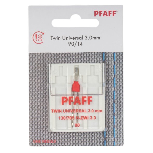 Pfaff Universal-Zwillingsnadel Stärke 90/ 3 mm/ System 130/ 705H-ZWI/ 1 Nadel