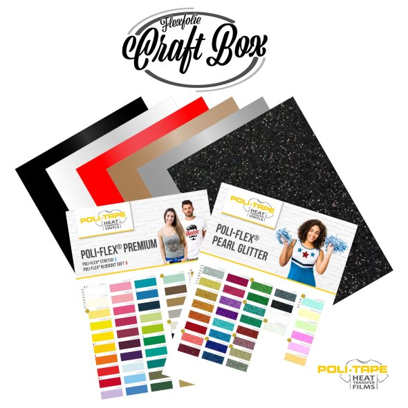 POLI-FLEX® Textiltransfer-Set (5 x POLI-FLEX® Premium + 1 x POLI-FLEX® Pearl Glitter)