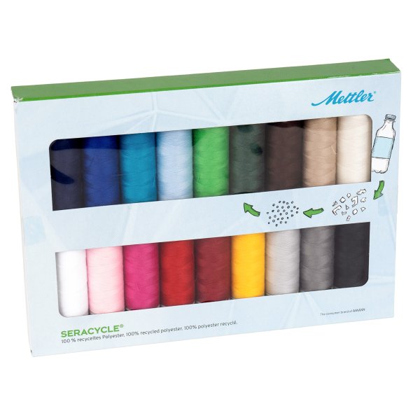 Amann Mettler SERACYCLE No.120/ Garnset (18 Farben/ 200 m)