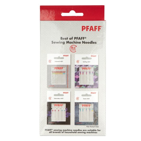 Pfaff Maschinennadel-Sortiment 4er-Set (Universal/ Quilting/ Jeans/ Stick/ 25 Nadeln)