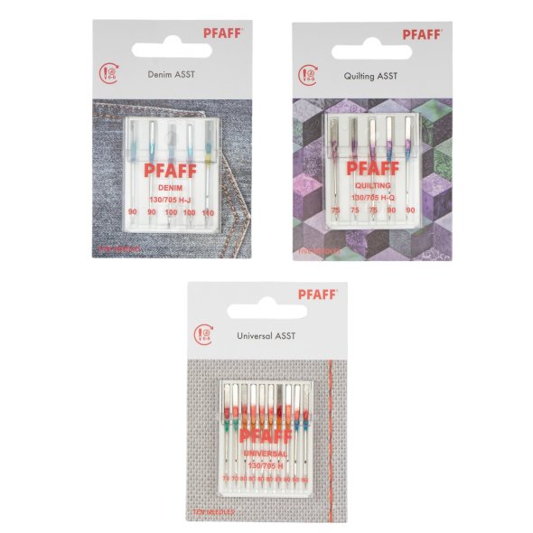 Pfaff Maschinennadel-Sortiment 3er-Set (Universal/ Quilting/ Jeans/ 20 Nadeln)