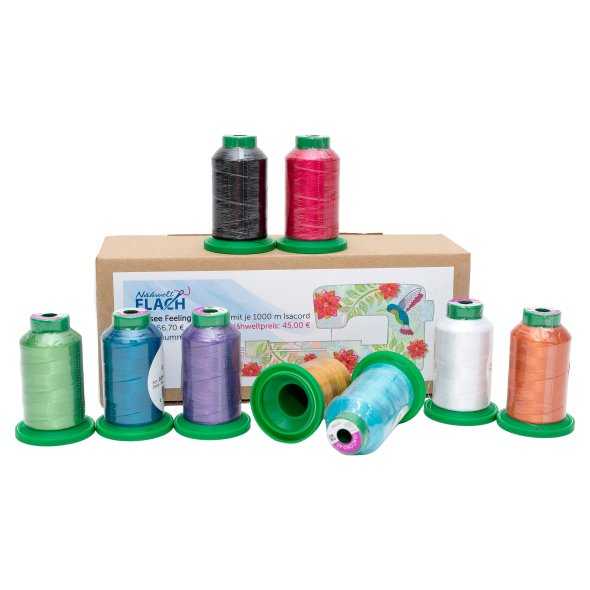 Isacord Stickgarn-Box "Südsee Feeling" (9 Farben/ 1000 m)