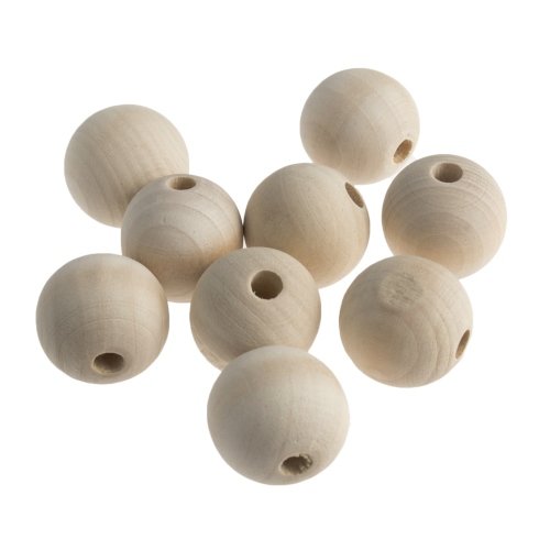 Groves Holzperlen rund (6 Stück/ Ø 25 mm/ Ø 30 mm) 25 mm
