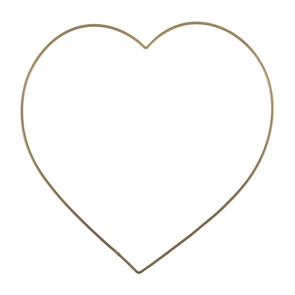 Metallring Herz (Gold/ 20 cm)