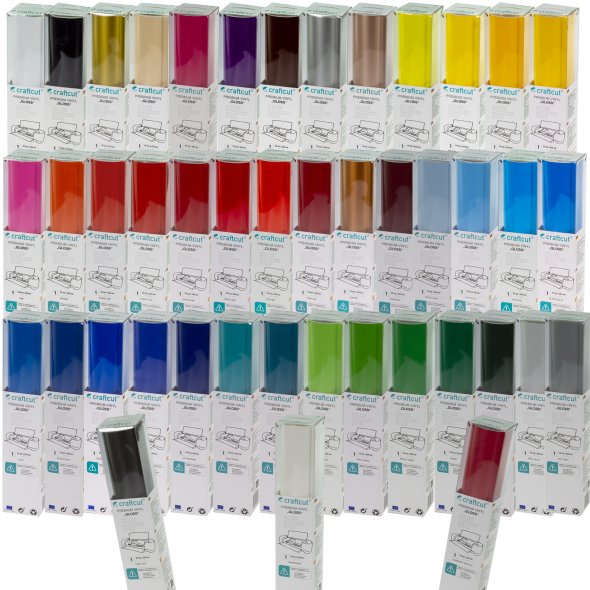 Craftcut Premium Vinyl Folie glänzend (33 x 244 cm/ verschiedene Farben/ Box)