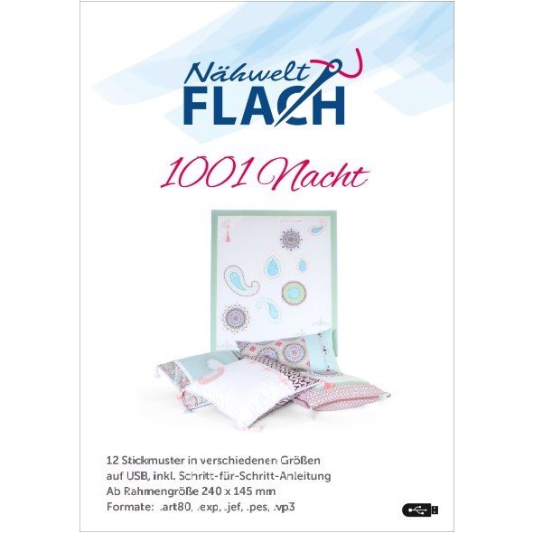 Nähwelt Flach Stickmuster USB "1001 Nacht" (12-Stickmuster)