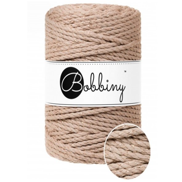 Bobbiny Makramee Golden Sand (5 mm x 100 m)