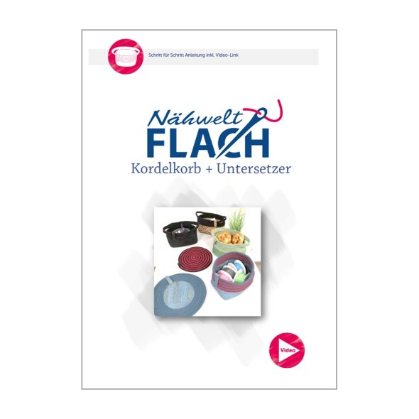 "Kordelkorb & Untersetzer" Download Anleitung Nähwelt Flach