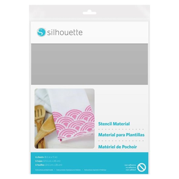 Silhouette Schablonenfolie nicht selbstklebend (6 Bögen/ 215 x 280 mm)