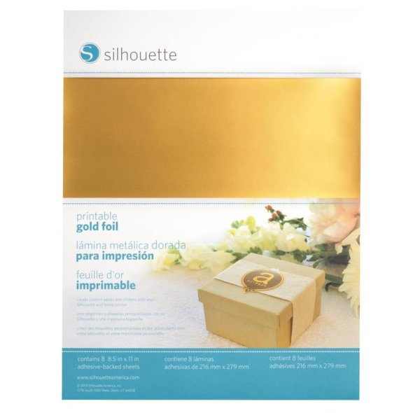 Silhouette bedruckbare Goldfolie (216 x 279 mm/ 8 Bögen)