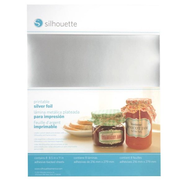 Silhouette bedruckbare Silberfolie (216 x 279 mm/ 8 Bögen)