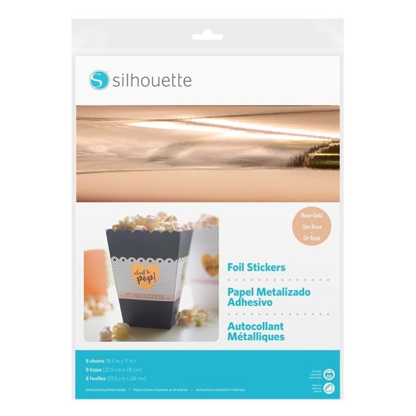 Silhouette Folien Sticker Bögen roségold (215 x 280 mm/ 8 Bögen)