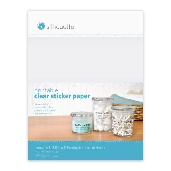 Silhouette Klare Transparente Sticker Bögen (216 x 279 mm/ 8 Bögen)