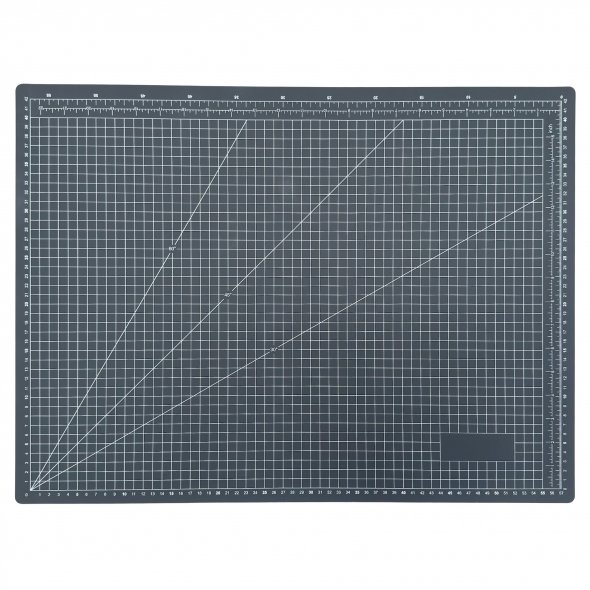 Schneidematte mit Metallkern grau A2 (Magnethaftung/ 60 x 45 cm)