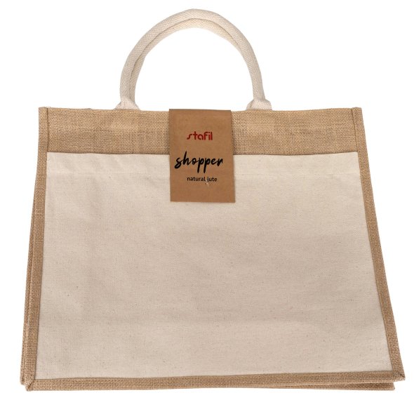 Shopper Natural Jute + Baumwolle (35 cm x 45 cm x 15 cm)