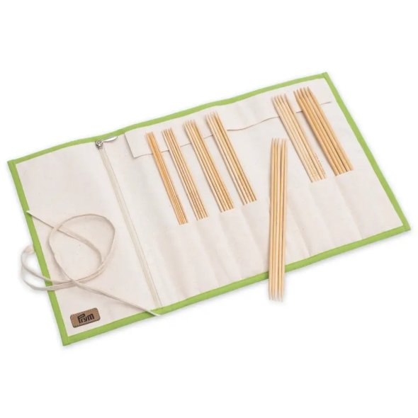 Prym Strumpfstricknadel-Set in Nadeltasche Bambus (Stärken 2,0-4,5 mm/ 20 cm)