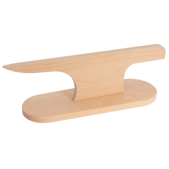 Kragen- und Kantenholz / Bügelamboss (45 x 14 x 16 cm / Bügelhilfe/ Buchenholz)