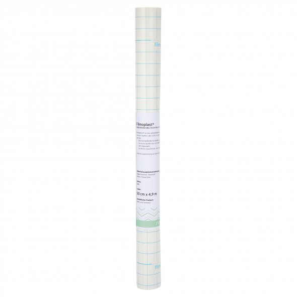 Semplix Filmoplast® (50 cm x 4,9 m/ selbstkleb. Stickvlies zum Wegreißen/ weiß)