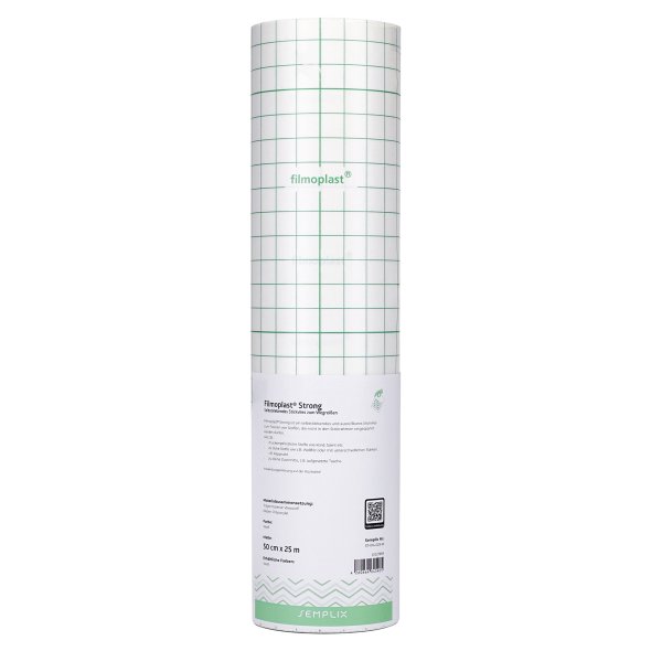 Semplix Filmoplast® Strong (50 cm x 25 m/ selbstkl.Stickvlies zum Wegreißen/weiß)