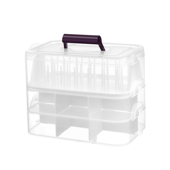 BabySnap Zubehörbox Klarsichtbox (3 Lagen inkl. Garn-Organizer)
