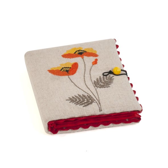 Nadelmäppchen Design gestickte "Blumen" (15 x 95 x 105 mm)