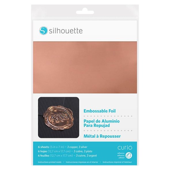Silhouette Prägefolie (3 x Kupfer/ 3 x Silber/ 12,7 x 17,7 cm)