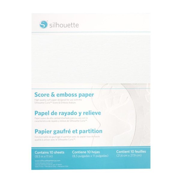 Silhouette Rillen- und Prägepapier für Curio 2 (10 Bögen/ 27,9 x 21,6 cm)