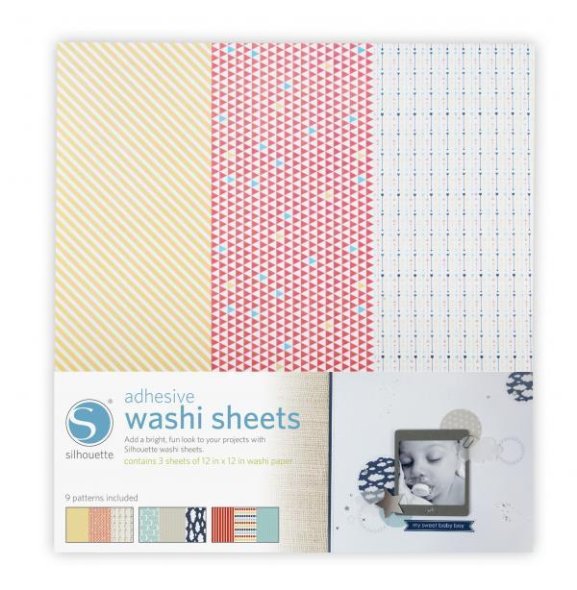 Silhouette Washi-Papierbögen (3 Bögen x 3 Designs)