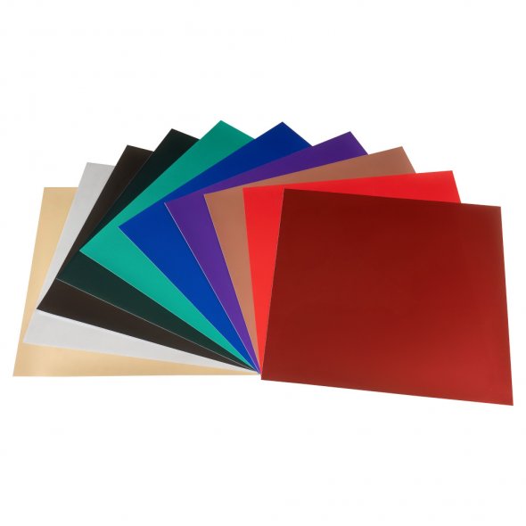 TECKWRAP satin-chrome Vinylfolie 30 x 30 cm (versch.Farben/selbstklebend)