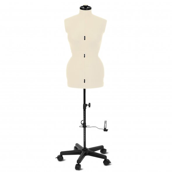 Schneiderpuppe/Schneiderbüste Supa Fit "M" mit Rollen (verstellbar / beige)