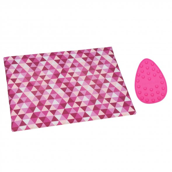 Semplix Bügelunterlage Diamond + Silikon Bügeleisenablage (beere/rosa)