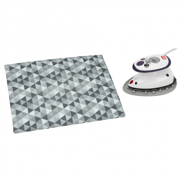 Semplix Bügel-Set mit Ablage und Prym Mini-Bügeleisen (stein/grau)