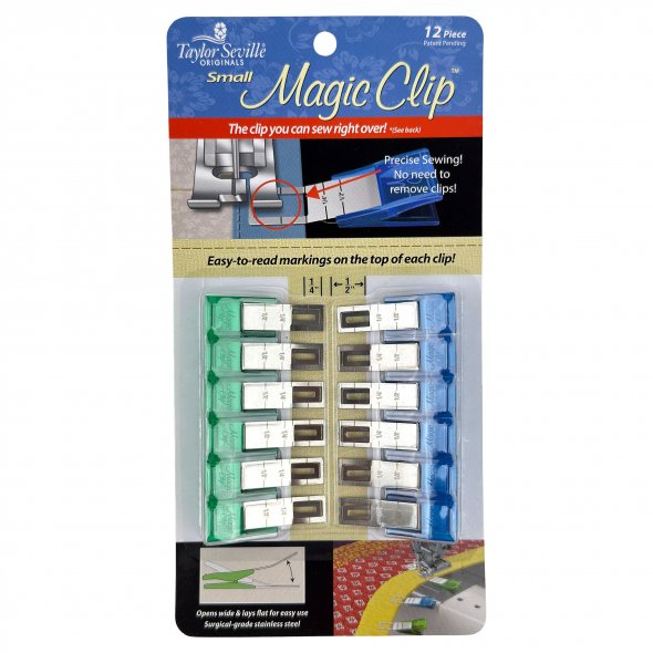 Taylor Seville Stoffklammern Magic Clips Small (12er Pack) Nähklammern, Nähclips, übernähbar!