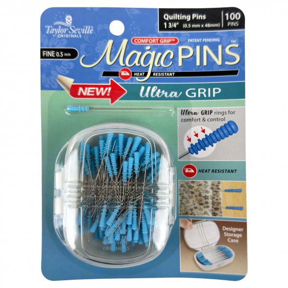 Taylor Seville Magic Pins Ultra Grip Quiltstecknadeln FINE (100er Pack)