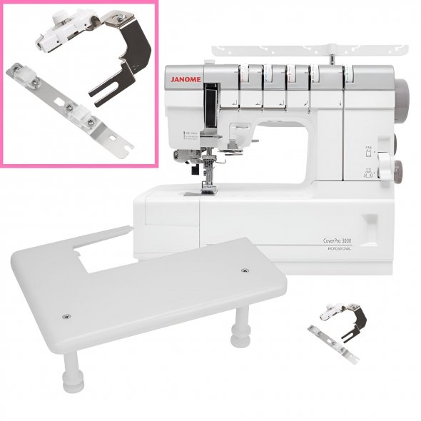 JANOME CoverPro 3000P + CoverPro Bonus Paket 2