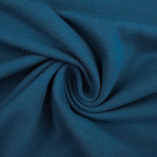 Baumwoll Sweat Stoff Eike angeraut uni - von Swafing 000256-blau: 1,0m