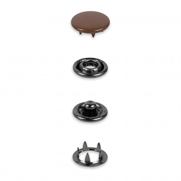 Prym Druckknöpfe Jersey (12 mm/ dunkelbraun / 20 St.)