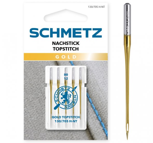 Schmetz Gold Topstitch Sticknadeln (Stärke 80 / 130/705 H-NT / 5 Nadeln)